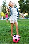 Group Of Childrens Having Fun In The Park Stock Photo