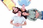 Group Of Teenagers Lying Down Stock Photo