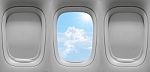 Group Of The Airplane Windows Stock Photo