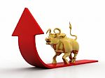 Growing Arrow With Bull 1 Stock Photo