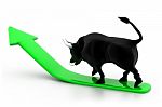 Growing Arrow With Bull Stock Photo