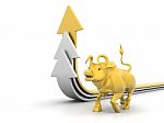 Growing Arrow With Bull Stock Photo