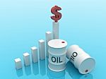 Growing Oil Chart Stock Photo