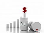 Growing Oil Chart Stock Photo