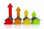 Growing Real Estate Chart Stock Photo