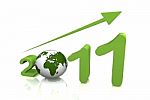 Growth Of Year 2011 Stock Photo