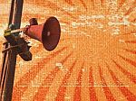 Grunge Loudspeaker Background Stock Photo