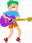 Guitar Boy Stock Photo