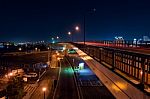 Hakodate Bridge Across The Se Stock Photo