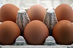 Half A Dozen Eggs Stock Photo