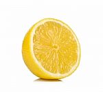 Half Of Lemon Isolated On White Background Stock Photo