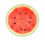 Half Of Watermelon Isolated On White Background Stock Photo