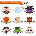 Halloween Costume Cartoons Stock Photo