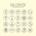 Halloween Linear Icons Stock Photo