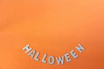 Halloween Word On Orange Background Stock Photo