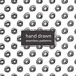 Hand Drawn Marker And Ink Seamless Patterns Stock Photo