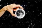 Hand Moon Stock Photo