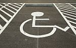 Handicapped Parking Space Stock Photo