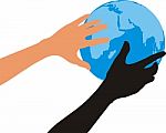 Hands Hold Planet Earth Stock Photo