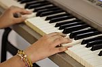 Hands Pianist Kid Stock Photo