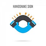 Handshake Abstract Sign Stock Photo