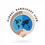 Handshake Abstract Sign Stock Photo