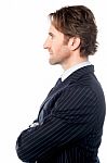 Handsome Business Professional, Side Pose Stock Photo