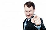 Handsome Businessman Pointing At You Stock Photo