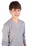 Handsome Caucasian Young Boy Stock Photo