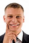 Handsome Smiling Businessman Stock Photo