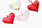 Hanging Heart Shaped Gemstone Stock Photo