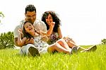 Happy Family Portrait Having Fun Stock Photo