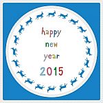 Happy New Year 2015 Greeting Card19 Stock Photo