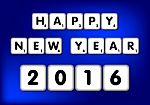 Happy New Year 2016 Scrabble Stock Photo