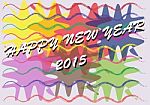 Happy New Year Color Splash Stock Photo