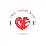 Happy Valentines Day Lettering Background Stock Photo