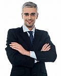 Happy Young Businessman Smiling Stock Photo