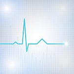 Healthcare  Medical Background With Heart Cardiogram Stock Photo