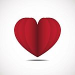 Heart Love Flat Design Icon  Illustration Stock Photo