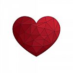 Heart Love Polygon Geometric Thin Line Flat Design Icon  I Stock Photo