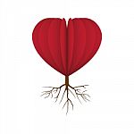 Heart Love Root Flat Icon  Illustration Stock Photo