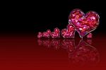 Heart Pink Sequin Stock Photo