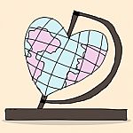 Heart Shape Globe Stock Photo