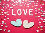 Hearts And Love Background Stock Photo