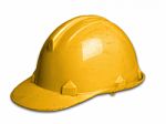 Helmet Plastic Safety Hat On Whit Background Stock Photo