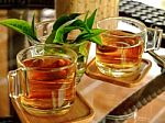 Herbal Drink/cup Of Tea On Table Stock Photo