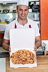 Here Is Your Custom Pizza Sir Stock Photo