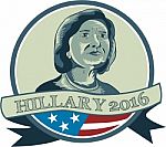 Hillary Clinton President 2016 Circle Stock Photo