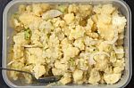 Homemade Potato Salad With Onion Stock Photo