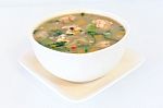 Hot Spicy And Sour Thai Cuisine Soup Stock Photo